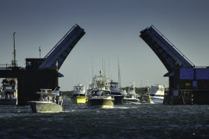 White Marlin Open 2022 day one, boats returning Rt-50 Bridge-6870