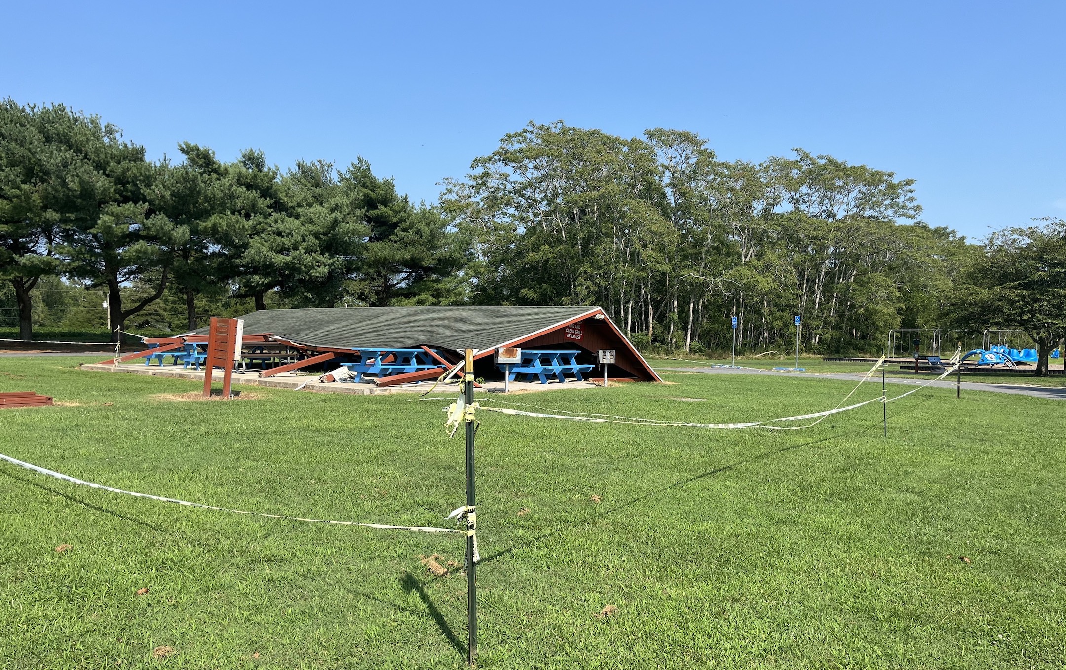 The gazebo in Bishopville Park will soon be repaired and will remain untouched until repaired