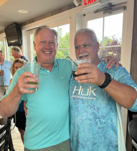 Farr and Heavner toasting